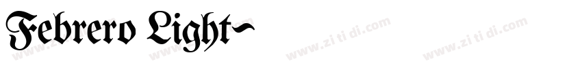 Febrero Light字体转换